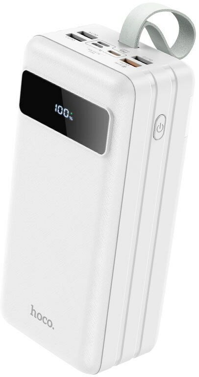 Портативный аккумулятор hoco J86B 60000mAh, вх: Micro-USB/Type-C/Lightning 18W PD, QC 3.0, вых: 4xUSB-Af (1x22.5W)+Type-C, белый