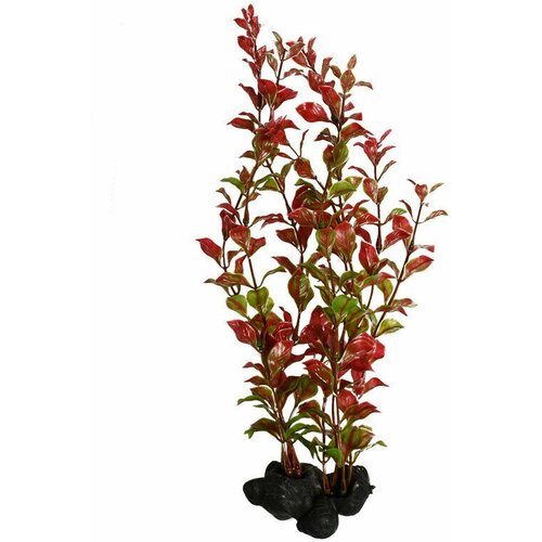 Растение пластиковое красное Людвигия вариегата, 30см