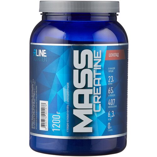 гейнер rline mass 1200 г шоколад Гейнер RLINESportNutrition Mass Creatine, 1200 г, шоколад