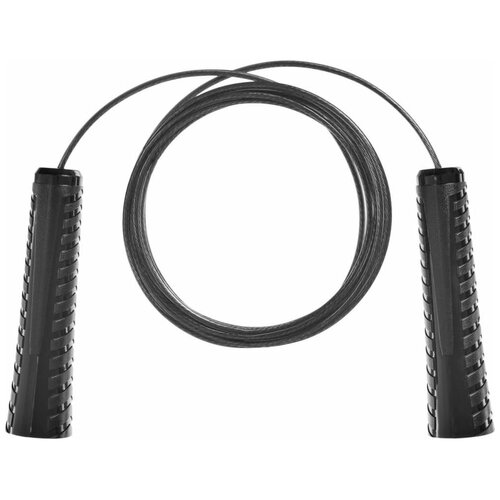 фото Скакалка для фитнеса bradex, взрослая, скоростная, металлическая, 3 метра, черная