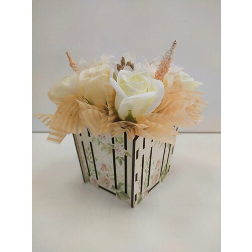 Букет из мыльных роз