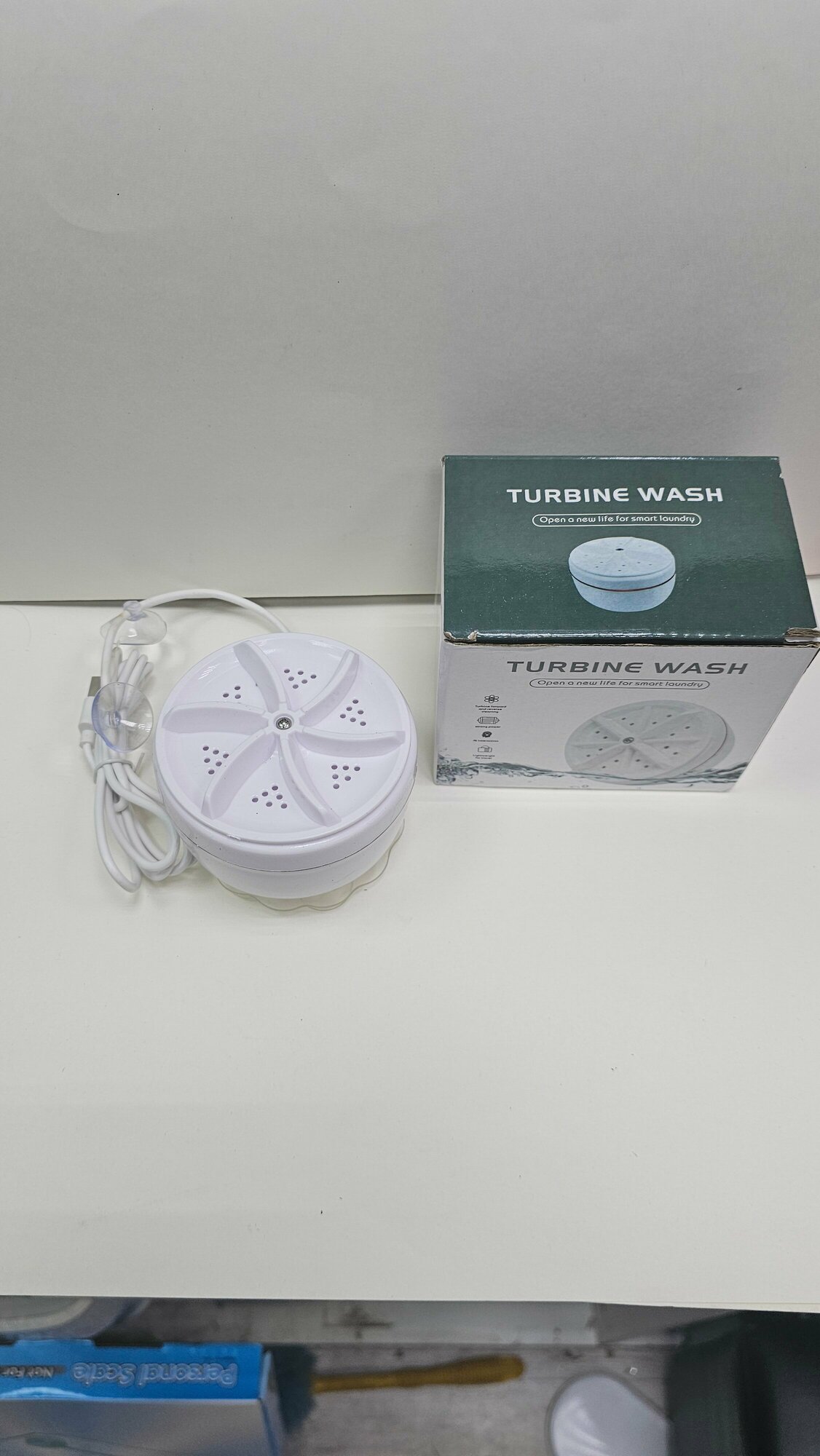 Ультразвуковая мини стиральная машинка Ultrasonic turbine wash (Белая) — фото 12
