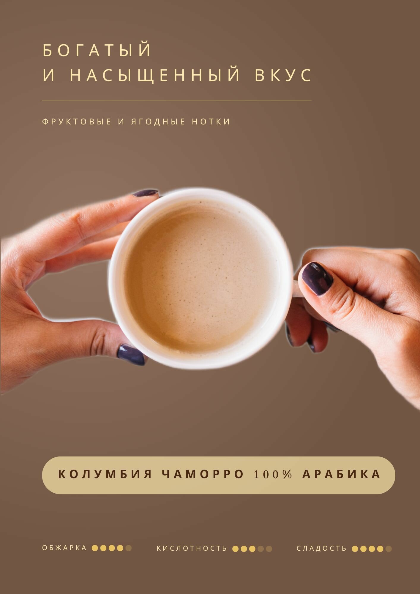 Кофе в зёрнах Колумбия Чаморро, 250 гр., Coffee Power - фотография № 4