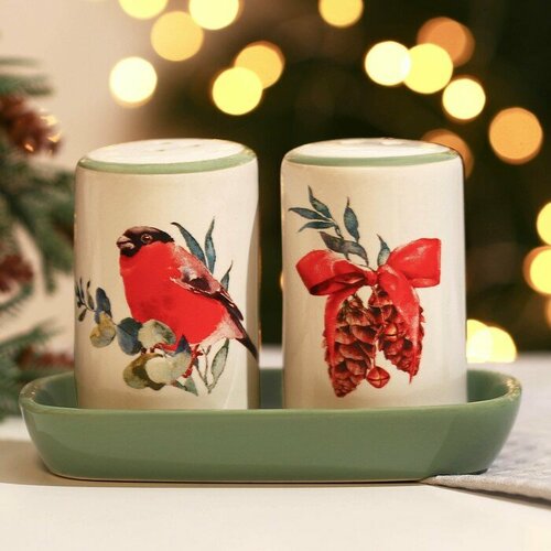 Набор для специй «Снегирь», 12х6.5х7 см