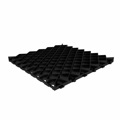 Пластиковая газонная решетка Gidrolica 600х600х40 мм, черная решетка газонная пластиковая gidrolica eco pro черная 14 штук класс с250