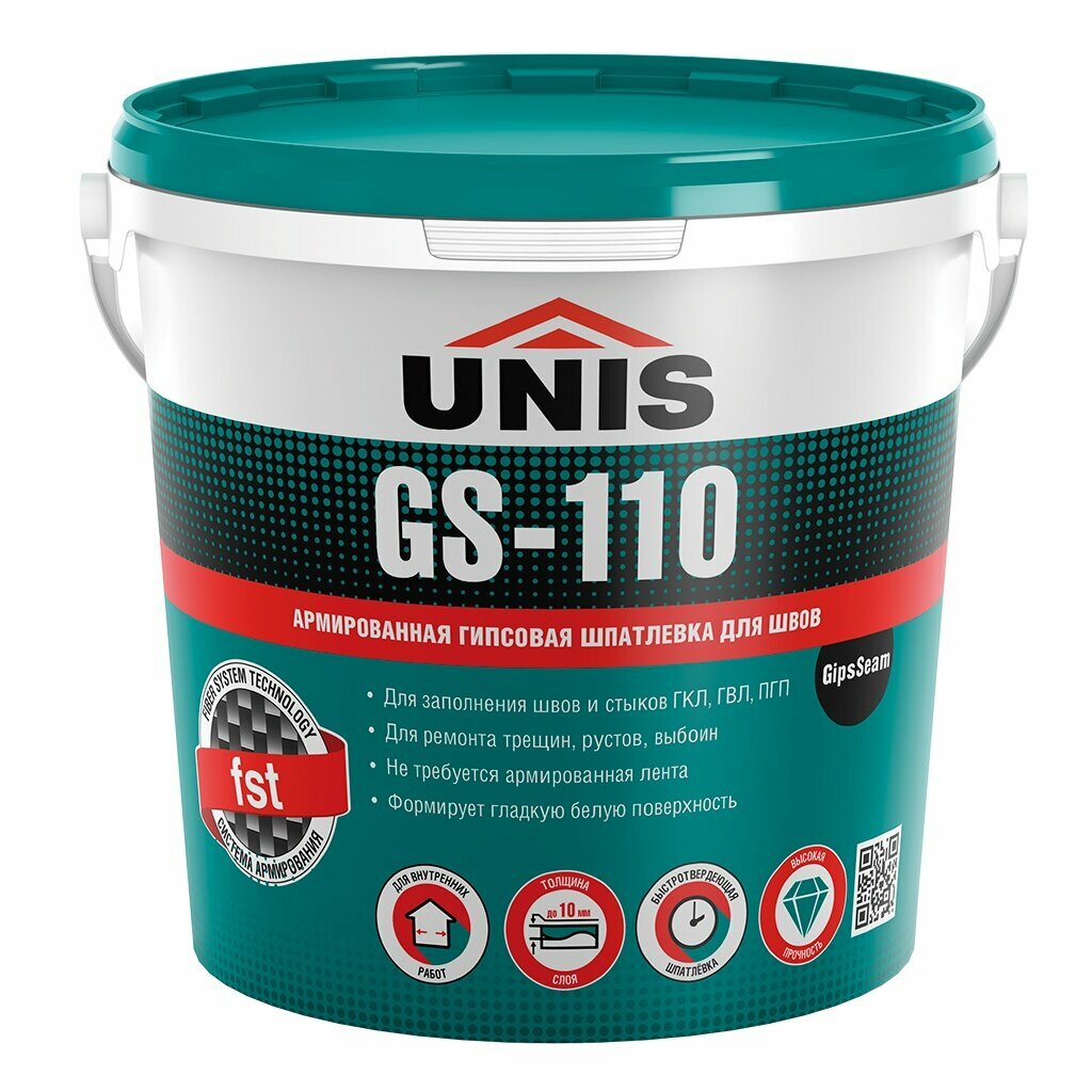 Шпатлевка Unis GS-110 GipsSeam гипс универсальная 5 кг