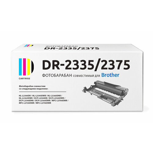 тефлоновый вал для brother dcp l2500dr dcp l2520dwr mfc l2700dnr hl l2300dr hl l2340dwr cet Фотобарабан (драм-картридж) SP DR-2335/DR-2375 для Brother, черный