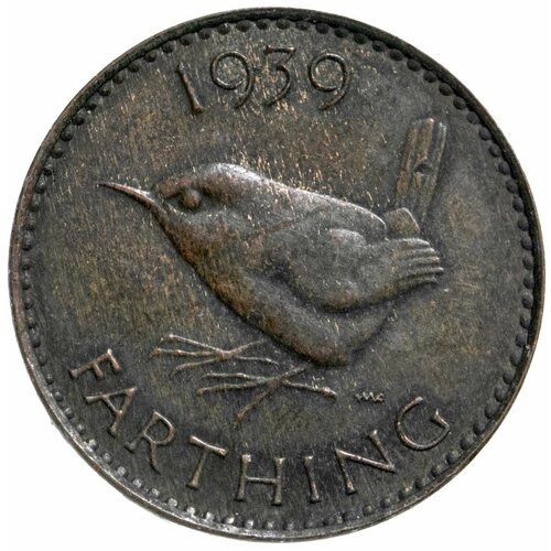 Великобритания 1 фартинг (farthing) 1939 великобритания ярмут 1 фартинг 1850 1856 гг с лесси с ушком