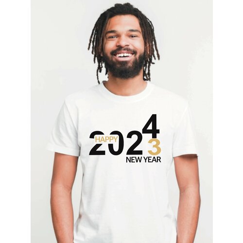 фото Футболка just4you, размер xl, черный, белый