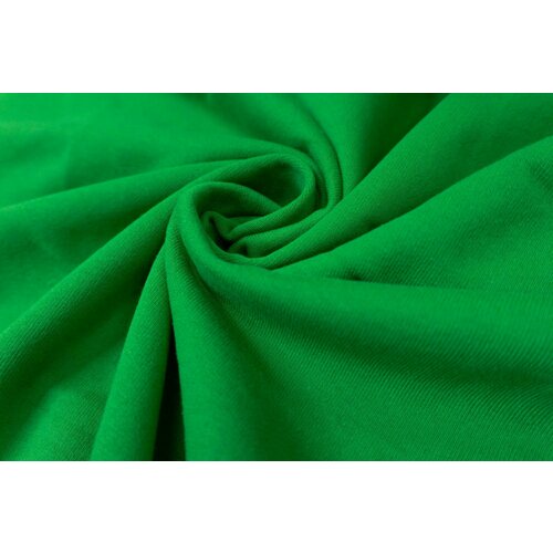 Ткань Футер трехнитка ярко-зеленый. Ткань для шитья ткань футер трехнитка пудрово розовый классический ткань для шитья