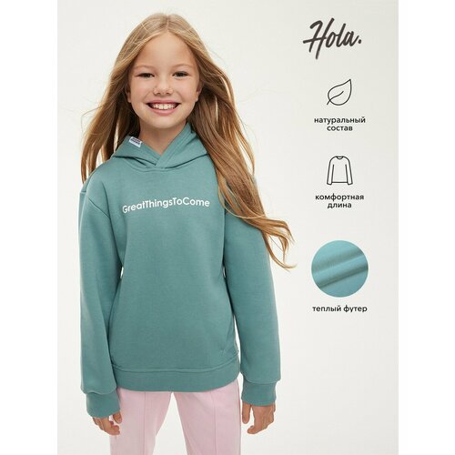 фото Худи hola, размер 110, зеленый
