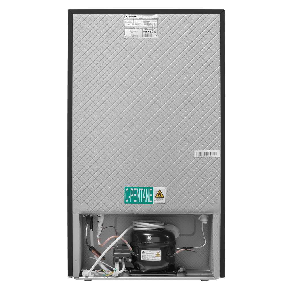 Холодильник однокамерный MAUNFELD MFF83WD DeFrost, дерево/черный - фотография № 13
