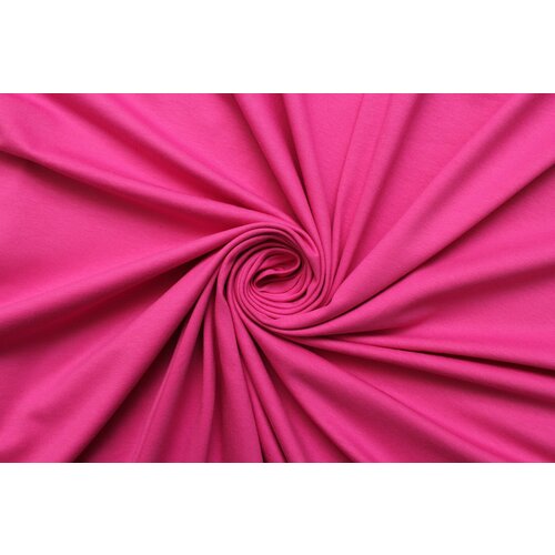 Ткань Трикотаж стрейч цвета розоватой фуксии, ш174см, 0,5 м