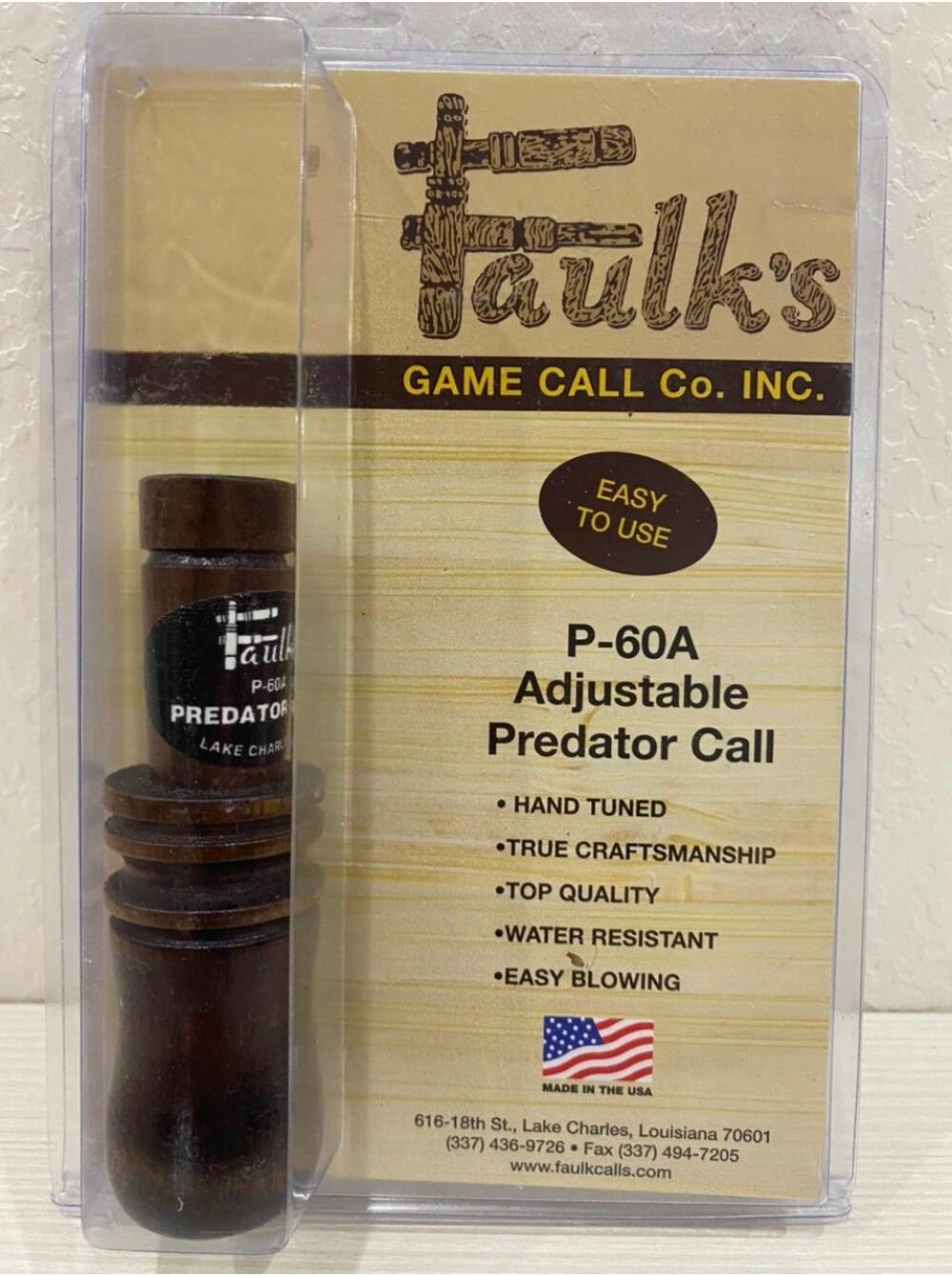 Манок духовой на лису (писк мыши) Faulk's Predator Adjustable Call P-60A