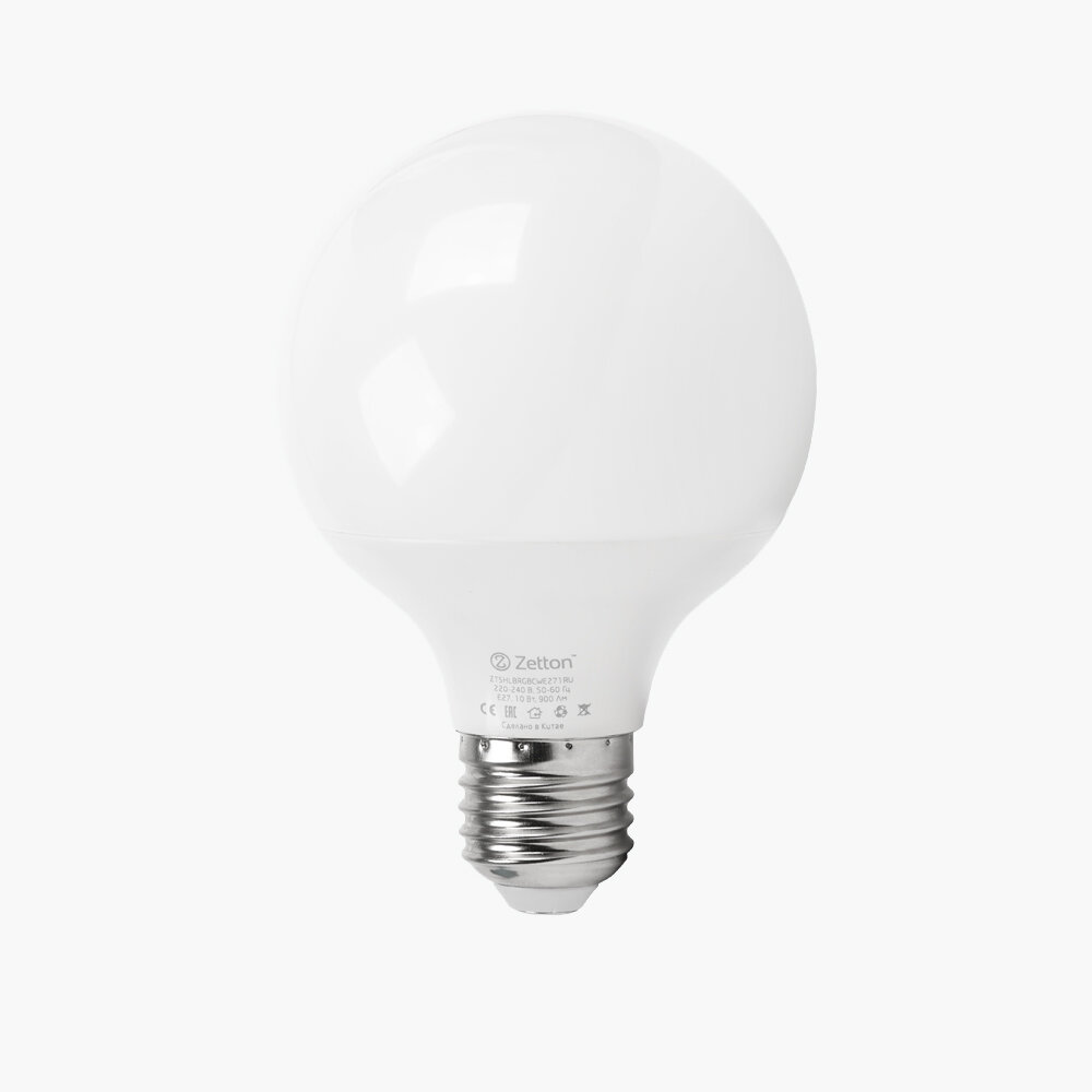 Умная лампа Zetton LED RGBCW Smart Wi-Fi Bulb G80 E27 10Вт ZTSHLBRGBCWE271RU (коробка)