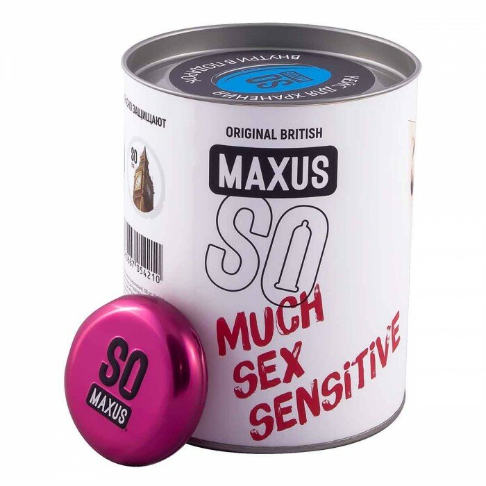 Презервативы в тубусе ультратонкие MAXUS SO MUCH SEX SENSITIVE 100 шт.