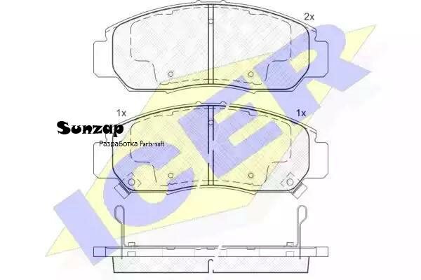 ICER 181543 Тормозные колодки