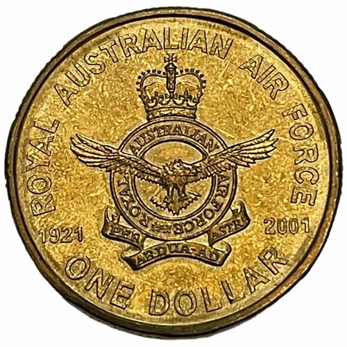 австралия 1 доллар 2001 г 80 лет королевским австралийским ввс лот 2 Австралия 1 доллар 2001 г. (80 лет Королевским Австралийским ВВС) (Лот №2)