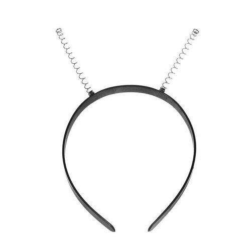 Ободок чёрный13 35 см с пружинками в наборе 12 шт 713₽