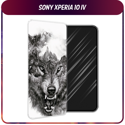 Силиконовый чехол на Sony Xperia 10 IV / Сони Иксперия 10 IV Волк в горах силиконовый чехол на sony xperia 10 iv сони иксперия 10 iv морозная лавина синяя