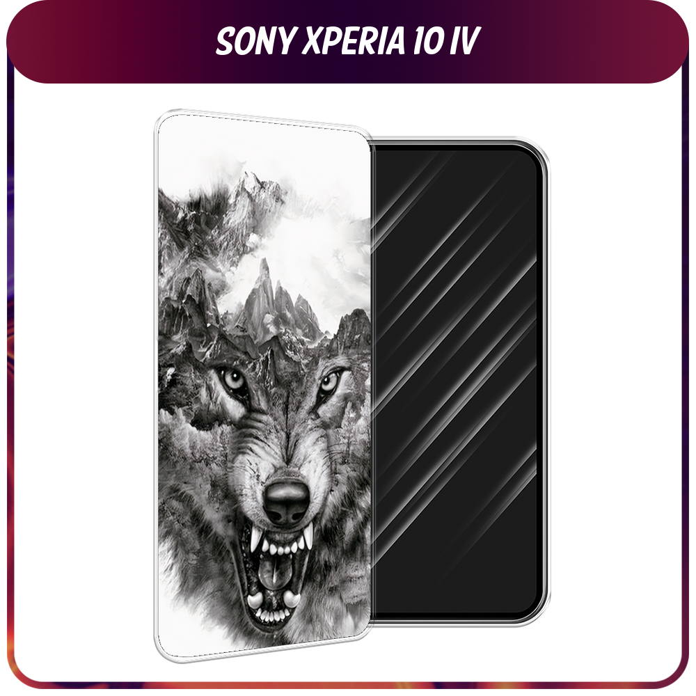 Силиконовый чехол на Sony Xperia 10 IV / Сони Иксперия 10 IV "Волк в горах"