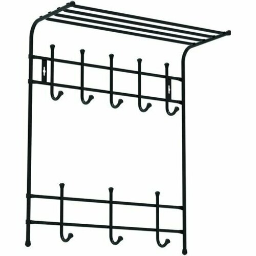 Вешалка настенная Garden Story ВПТ8Ч арт ВПТ8Ч 8 крючков черный 1190₽