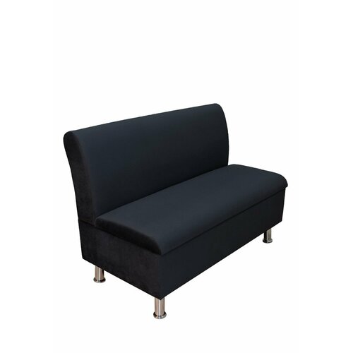 Диван коралл чёрный 120 см.(изогнутая спинка)