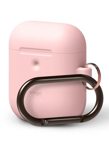 Elago для AirPods wireless чехол Silicone Hang case Pink