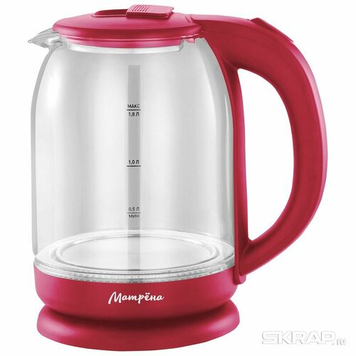 Чайник матрена MA-007 электрический 18 л стекло вишневый 105226 135800₽