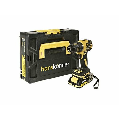 Дрель-шуруповерт Hanskonner HCD2065BLC аккумуляторная бесщеточная 18В 2акк2Ач 1BatterySystem 65Нм кейс HS 18990₽
