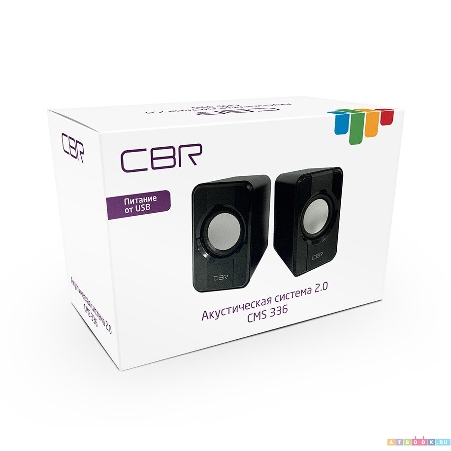 CBR CMS 336 Black, Акустическая система 2.0, питание USB, 2х3 Вт (6 Вт RMS), материал корпуса пластик, 3.5 мм линейный стереовход, регул. громк., длина кабеля 1 м, цвет чёрный - фото №9