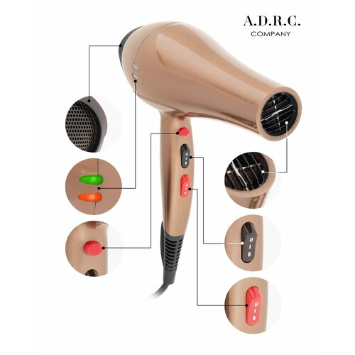 Домашний Фен для волосуход за волосамидля укладки и сушки волоснасадка концентраторпрофессиональныйсалонный коричневый 339900₽