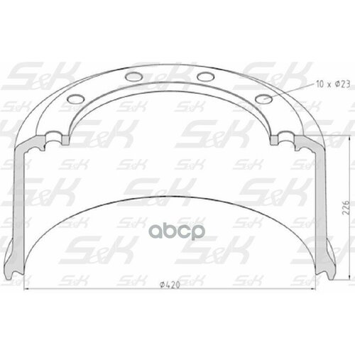 Барабан Тормозной S&K арт. SK-3140008-01