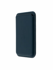 Картхолдер Wallet Navy Blue Кожаный чехол-бумажник MagSafe для iPhone, Балтийский-Синий