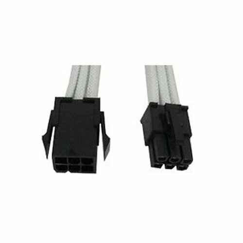 Удлинитель GELID 6-pin PCI-E, 30см, индивидуальная оплетка, белый 1 set 18 pin auto unsealed socket car connector male female wiring terminal plug 929505 6 1 929505 6 929504 6 1 929504 6