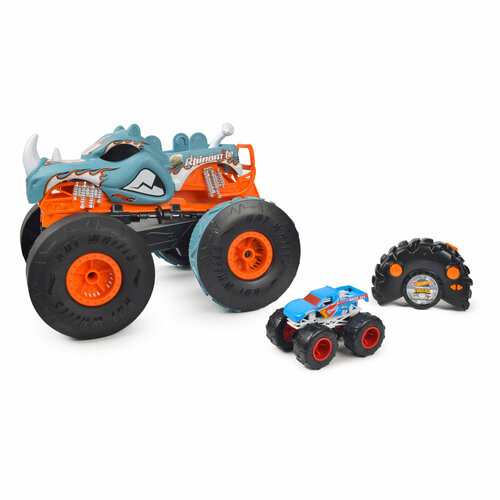 Набор Hot Wheels Р/У Monster Trucks Rhinomite 2в1 HPK27 монстр трак welly pontiac gto wheel monster 47008s 1 38 12 см синий