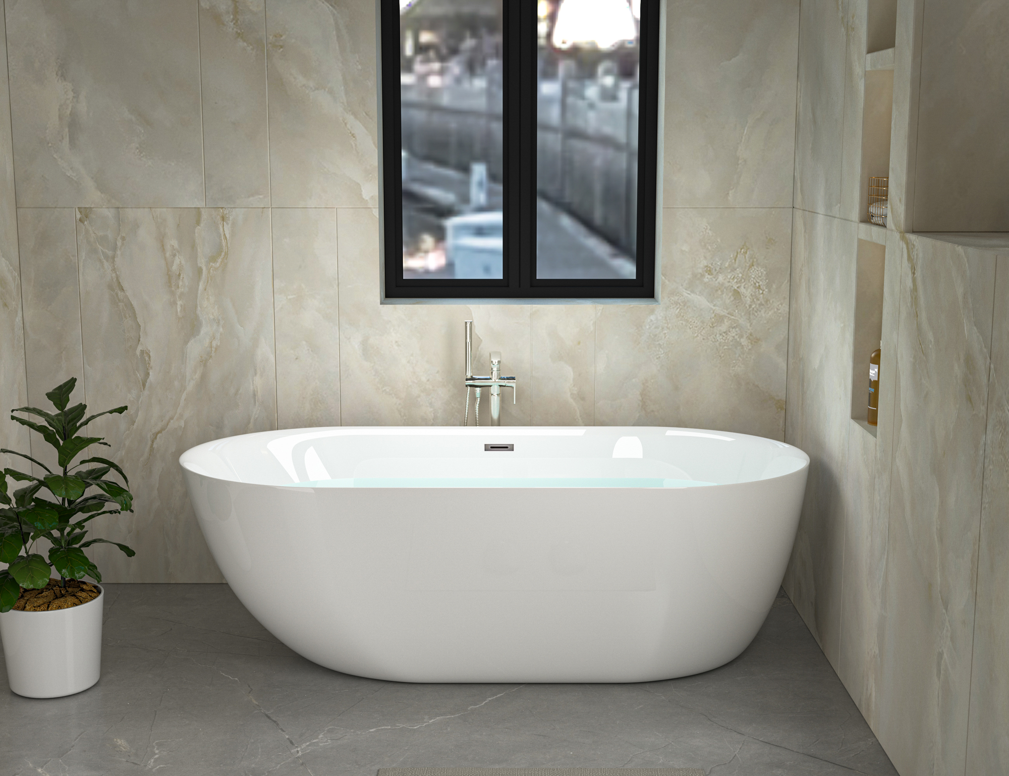фото Отдельностоящая акриловая ванна Cerutti SPA Como 1700x750x600