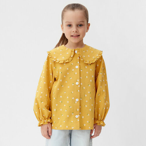 Рубашка Kaftan, размер 98/104, желтый комплект одежды kaftan размер 98 104 бежевый