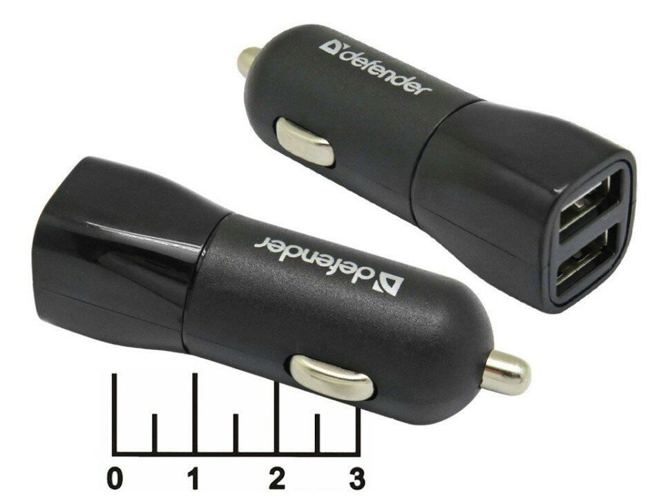 Автомобильное зарядное устройство DEFENDER ECA-24 2xUSB, 2xUSB, 1.2A, черный - фото №17