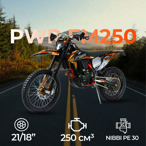 Мотоцикл Кросс 250 PWR FM250 (172FMM-3A) оранжевый