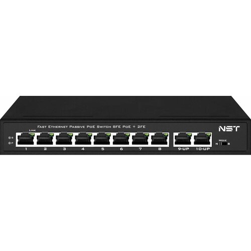 Passive PoE коммутатор Fast Ethernet New System Technologies (NST) NS-SW-8F2F-P/A