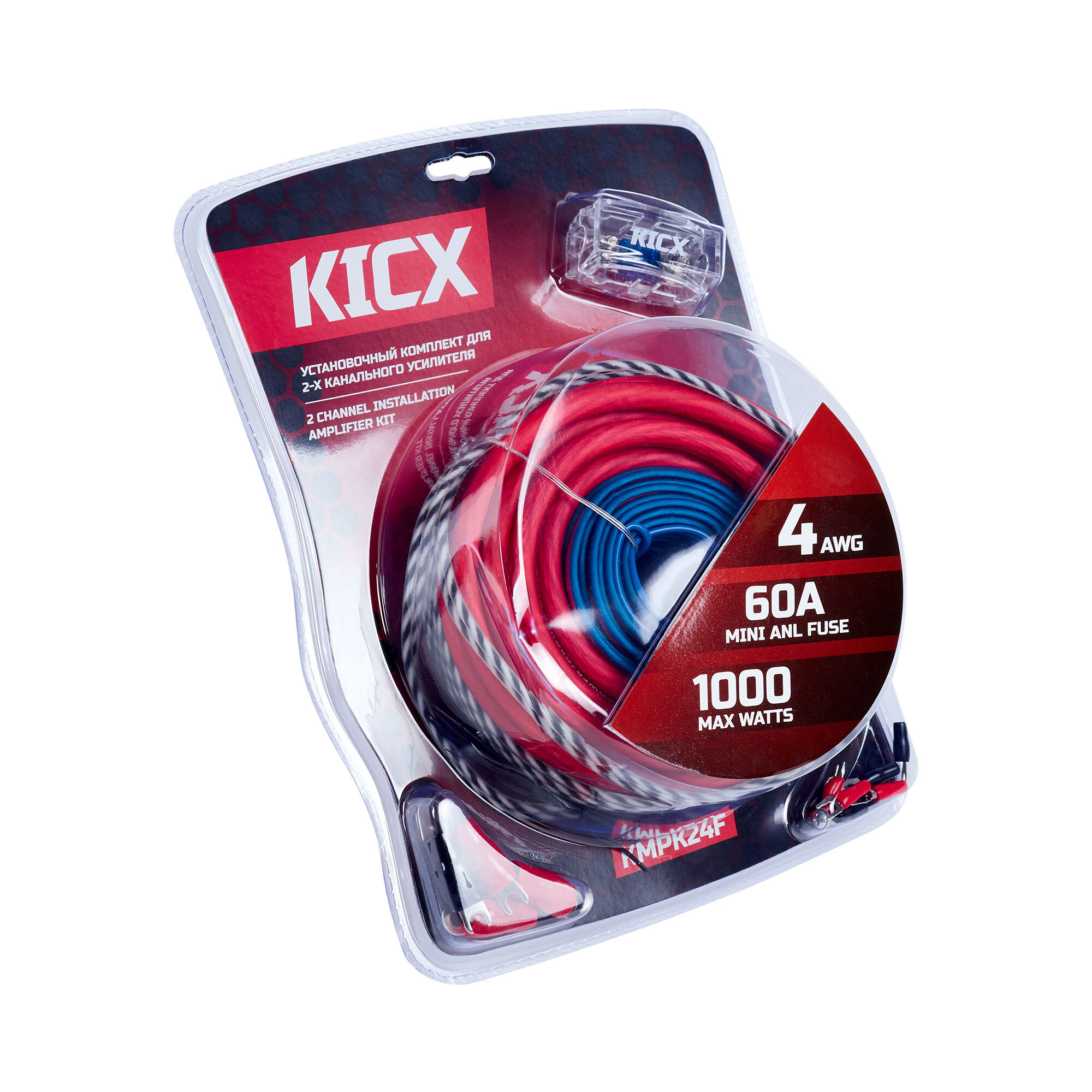 Установочный комплект для 2-х канального усилителя Kicx KMPK24F