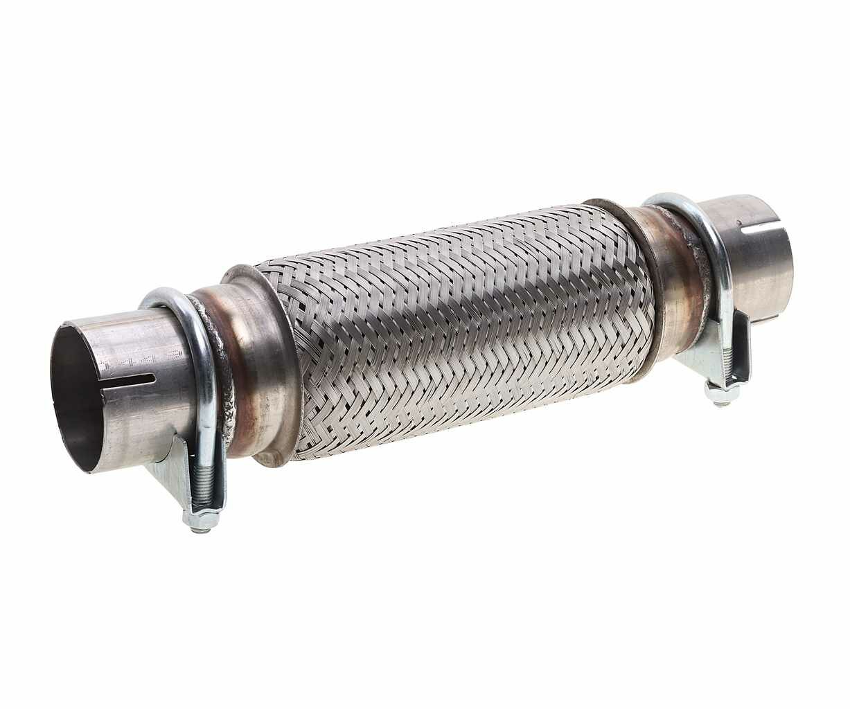 Гофра глушителя 50x200х300 с трубами трехслойная innerbraid c хомутами, VTL50200300 IB-2Х, мзгс