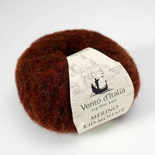 Пряжа Vento'd'Italia Merino Kid Mohair 07 Венто д'Италия Мерино Кид Мохер, 34% кид мохер, 34% мериносовая шерсть, 27% нейлон, 5% спандекс, 50 г, 600 м, 1 моток.