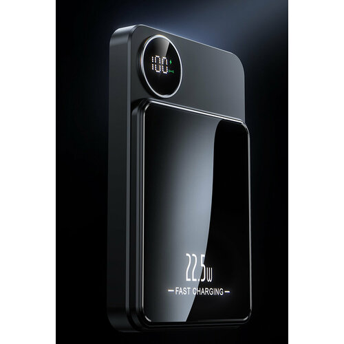 Портативный аккумулятор повербанк MagSafe 10000 mah PowerBank для iPhone Android с магнитным держателем Быстрая зарядка 225W Беспроводная зарядка 217000₽