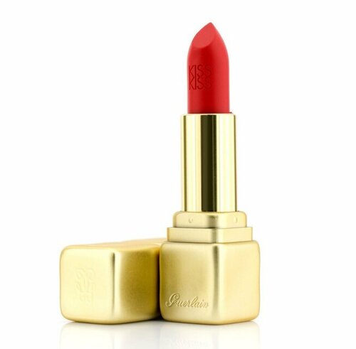 Матовая помада Guerlain KissKiss Tender Matte, оттенок M347 Zesty Orange