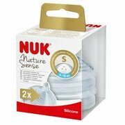 Соска NUK Nature Sense силиконовая S 6м+, 2 шт. бесцветный. Германия.