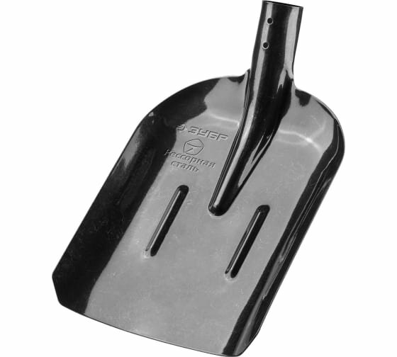 ЗУБР ПРОФИ-5, 350 х 230 мм, полотно рессорная сталь 1.6 мм закалено, с ребрами жесткости, без черенка, тип ЛСП, совковая лопата, Профессионал (39452)