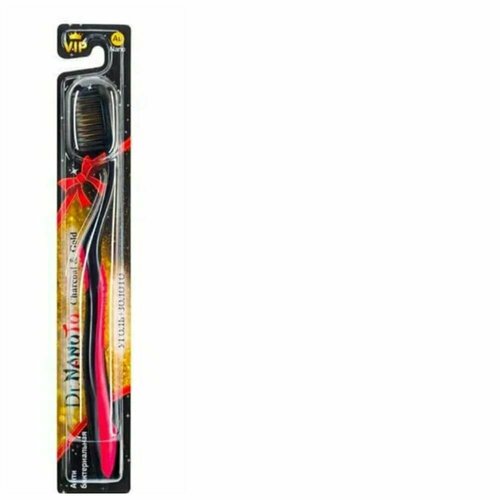 DR.NANOTO Зубная щетка с древесным углем и наночастицами золота Charcoal Nano Gold