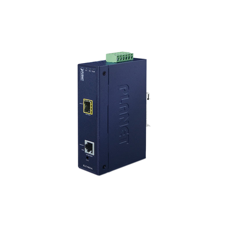 Медиа конвертер/ IP30 Industrial SNMP Manageable 10/100/1000Base-T to MiniGBIC (SFP) Gigabit Converter